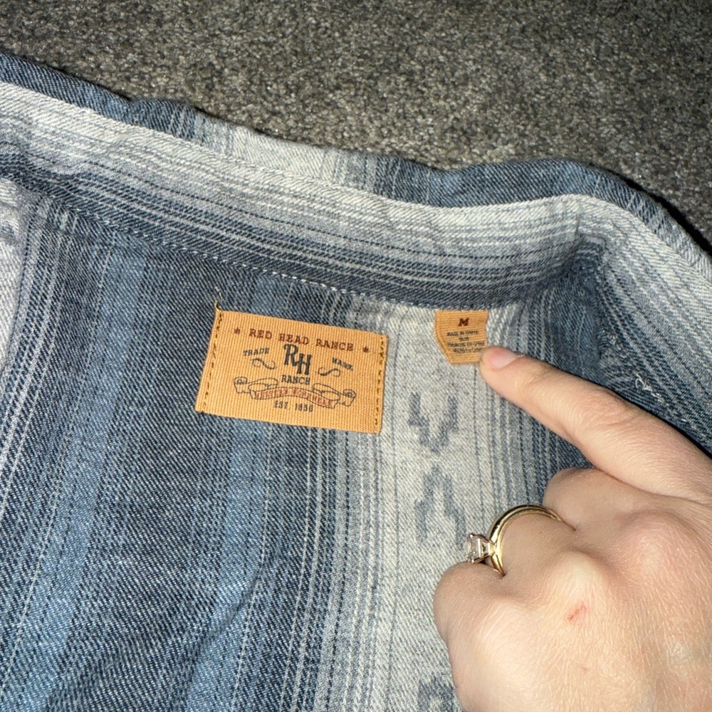 Red Head Ranch Flannel Blue Flannel Shirt - Picture 6 of 6